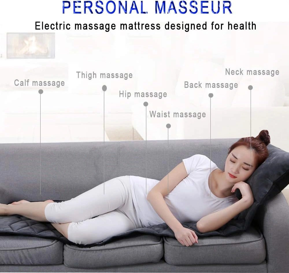 Multi-Function Massage Mattress 24W 12V Full-Body Relaxation Cushion with Ergonomic Design and 30-Minute Auto Timer - Home and Office Massage Pad | JH-CD6 |