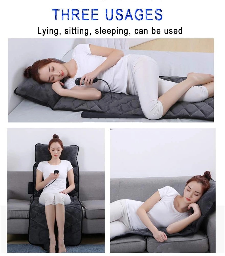 Multi-Function Massage Mattress 24W 12V Full-Body Relaxation Cushion with Ergonomic Design and 30-Minute Auto Timer - Home and Office Massage Pad | JH-CD6 |