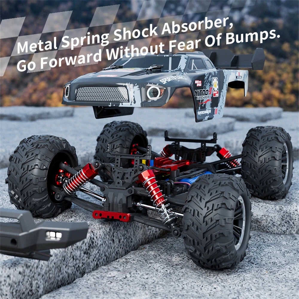 Wild Storm Brushless RC Car 1/16 Scale 4WD 50km/h Speed 1500mAh Battery 2.4GHz Remote Control All-Terrain Off-Road Racer - Metal Reinforced High-Speed Remote Control Car | HW8810 |