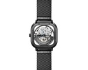 CIGA Design Series C Automatic Mechanical Watch 40mm Skeleton Dial Seagull Movement Sapphire Crystal - Square Stainless Steel Wristwatch | Z011 |