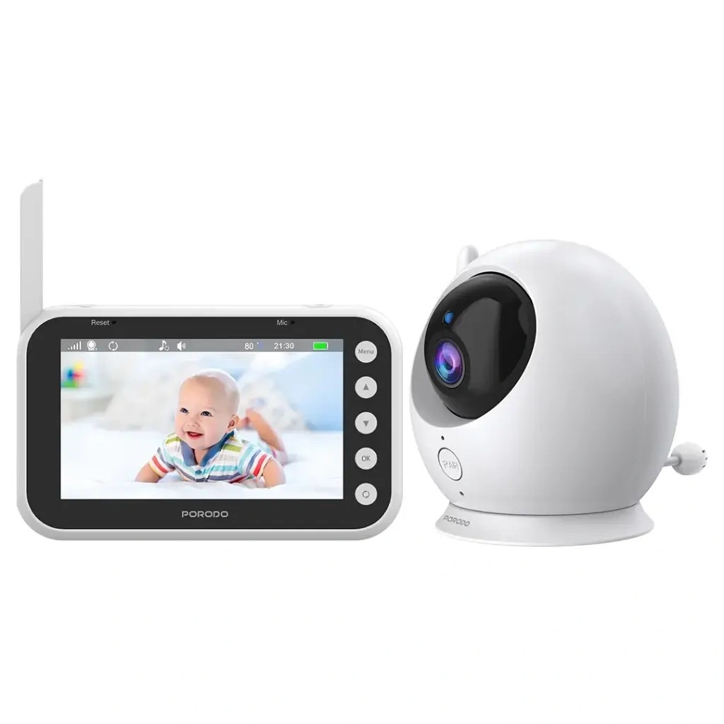 Porodo Lifestyle Lumi Baby Monitor 4.3-Inch Display 720P Camera Night Vision Two-Way Audio 300m Range - Smart Baby Monitoring System | PDLFSTM100WH |
