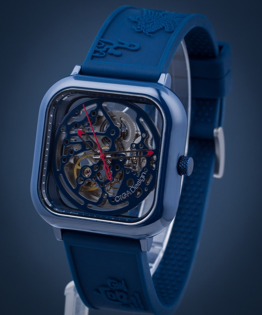 CIGA Design Full Hollow Ceramic Automatic Watch 41mm Skeleton Dial Seagull Movement 40-Hour Power Reserve - Ceramic Mechanical Wristwatch | Z051 |