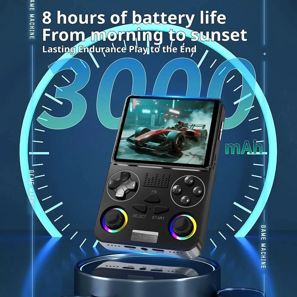 J36 Ultra 3.5-Inch Retro Handheld Game Console with 20,000+ Built-in Games, 64GB Storage, IPS Display, Wi-Fi, Bluetooth & 3000mAh Battery
