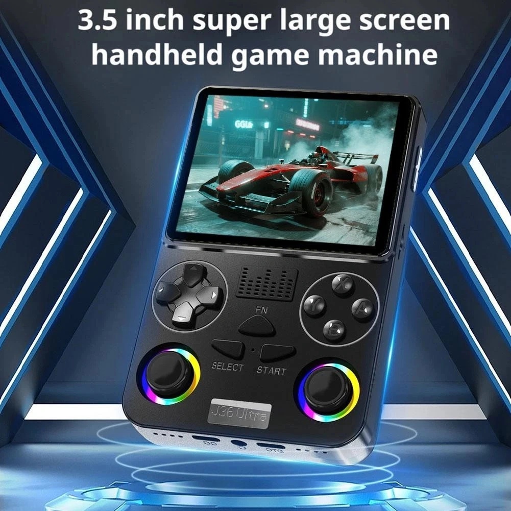J36 Ultra 3.5-Inch Retro Handheld Game Console with 20,000+ Built-in Games, 64GB Storage, IPS Display, Wi-Fi, Bluetooth & 3000mAh Battery