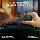Promate High-Sensitivity Portable Door Stopper Alarm with 80–120dB Siren, Dual Sensitivity Modes & Window/Door Protection | DoorShield |