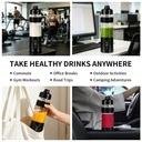 Portable Intelligent Blender 600ml with 220W Motor, USB-C Fast Charging, 6000mAh Battery & Digital Display - Personal Smoothie Blender | A12 |