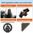 GOJI Car Screen Phone Holder with 360° Rotation, Telescopic Arm, Magnetic & Vacuum Suction Mount - Universal Dashboard & Touchscreen Phone Mount for Tesla & More | G18 |