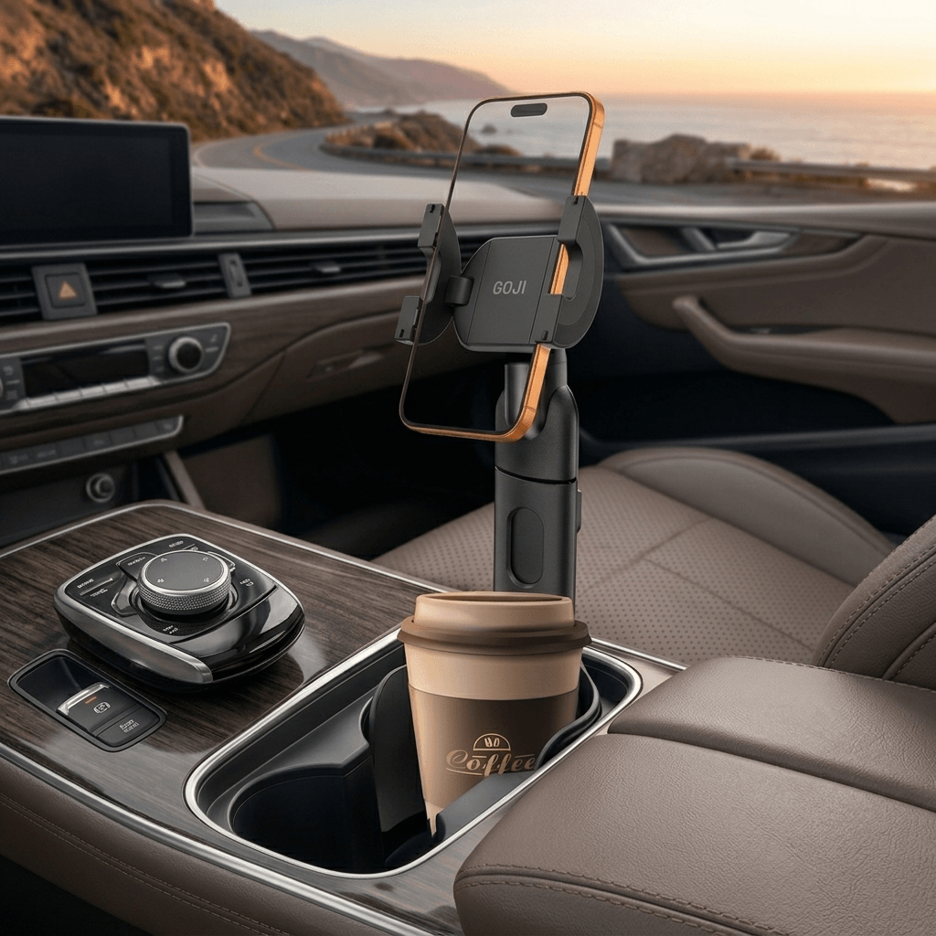 GOJI Magnetic Car Phone Holder 2-in-1 Dashboard & Air Vent Mount One-Hand Operation Universal Smartphone Mount - Secure Magnetic and Clip-On Design for Easy Driving | S7 |
