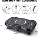 Fitness Vibration Plate with 200W Motor, 120 Speed Levels, Bluetooth Speaker, Remote Control & Balance Resistance Bands | S01 |