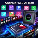 CarlinKit CarPlay AI Box with RGB Ambient Light, Android 13, 8-Core, 8GB RAM, 128GB Storage, Built-in 4G, Wired CarPlay | CPC200-Tbox Ambient |