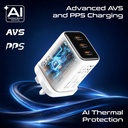 Promate 100W PowiGaN USB-C Charger, 3 Ports, PD 3.2, PPS & AVS, Smart Power Distribution, AI Thermal Protection | Quantum-100 |