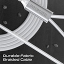 Promate 140W USB-C to Dual USB-C Charging Cable, PD 3.1, 480Mbps Data Transfer, 1.4M Fabric Braided Cable | PowerLink-3C |