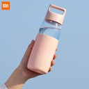 Fun Home 500ml Glass Water Bottle Portable -20℃-150℃ Temperature Tea Cup Drinking Mug With Silicone Case from xiaomi youpin - Grey