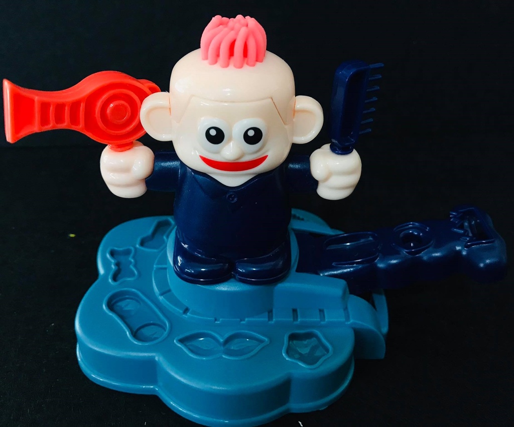 Play Clay Dough Toy Tool Set Handmade DIY Creative 3D Color Mud Barber Toy-Hair