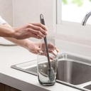 Long Handle Cup & Bottles Silicone Cleaning Brush with Soft Head Scrubber Mug Brush Cleaning Tool