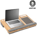 Green Lion Portable Lap Desk | Dual Comfort Cushions | Premium Quality | Unqie Design | Smartphone + Tablet Holders | Padded Wrist Rest | Integrated Mousepad | Carry Strap | 17 Inches Max Screen Size | GNPOLAPDSK |