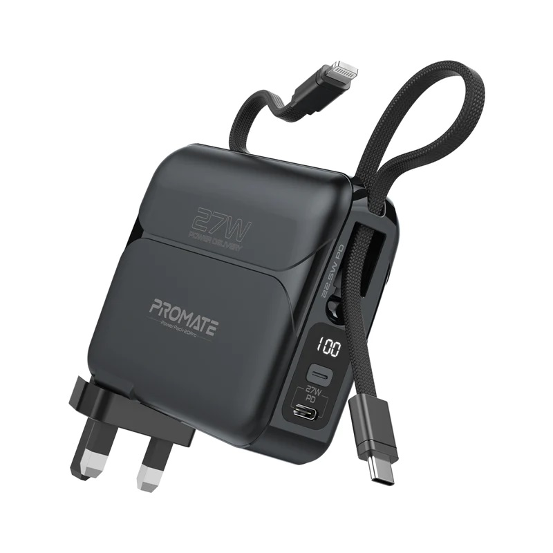 Promate Ultra compact 20000mAh Fast Charging Power Bank with AC Charger |PowerPack-20Pro|