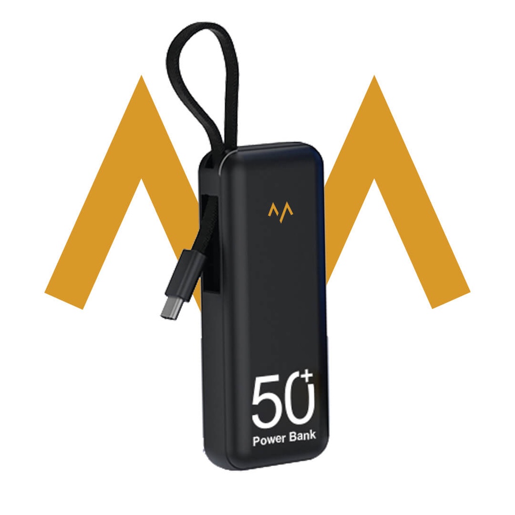 7MD Mini Power Bank Type-C| 5000 mAh Capacity | Built-in Type-C Cable | Fast Charging | Small & Light Weight | Safe & Reliable | , Winter Collection