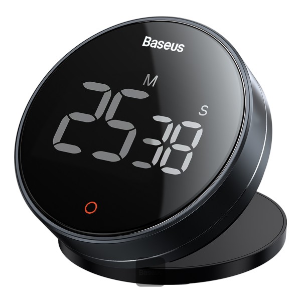 Baseus Digital Rotation Countdown Timer | HD Digital Display | Rotate To Set Timing | 3 Level Volume | Hidden Bracket | Magnetic Back Design | FMDS000013 |