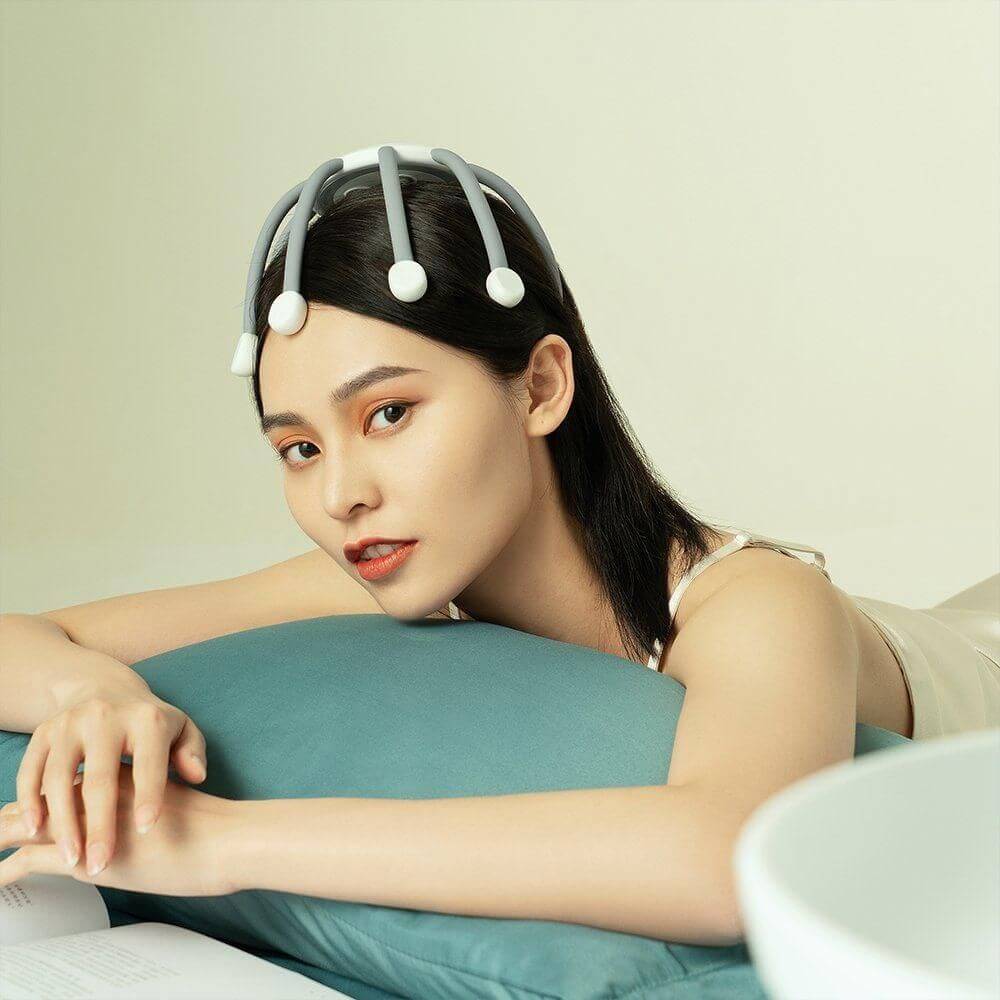 AS2 Portable Wireless Electric Vibrating Head Massager HZ-IH-3