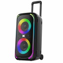 Porodo Soundtec BASH X Party Speaker with Trolley, 640W Peak Output, Bluetooth 5.3, Up to 12 Hours Playtime – Black | PD-BASHX-BK |