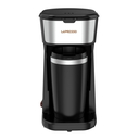LePresso Coffee Maker with 400mL Heat Insulated Travel Mug, 450W, One-Touch Brewing – Black | LPCMTMBK |