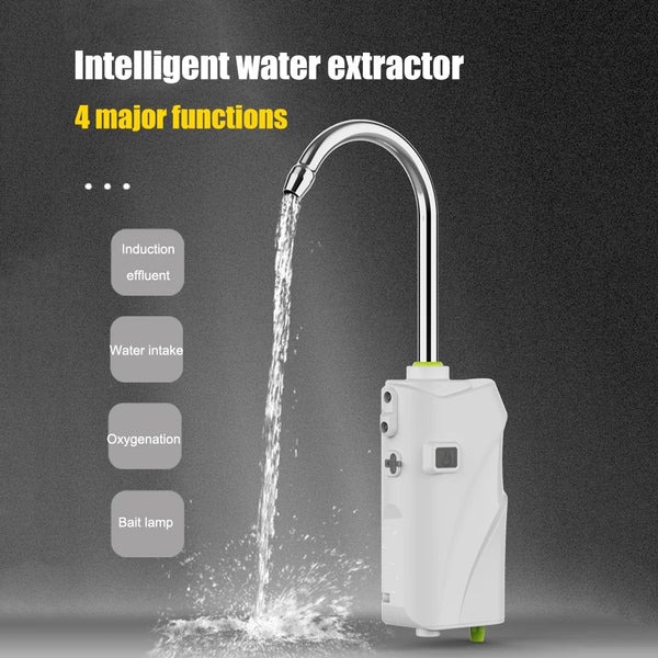 Portable Smart Water Pump Rechargeable 2600mAh, Outdoor Camping Indoor Induction LED Lighting Water Pump | QSQ-2 | White