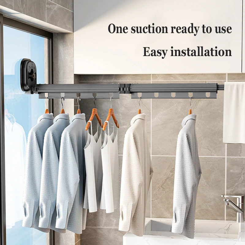 Wall Mounted Foldable Clothes Drying Rack hanger (131911)