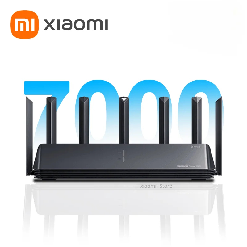 راوتر BE7000 الأصلي ثنائي النطاق بسرعة 2500 ميجابت يدعم WiFi 6 مع تحسين NFC وتكامل المنزل الذكي (RC06) من شاومي