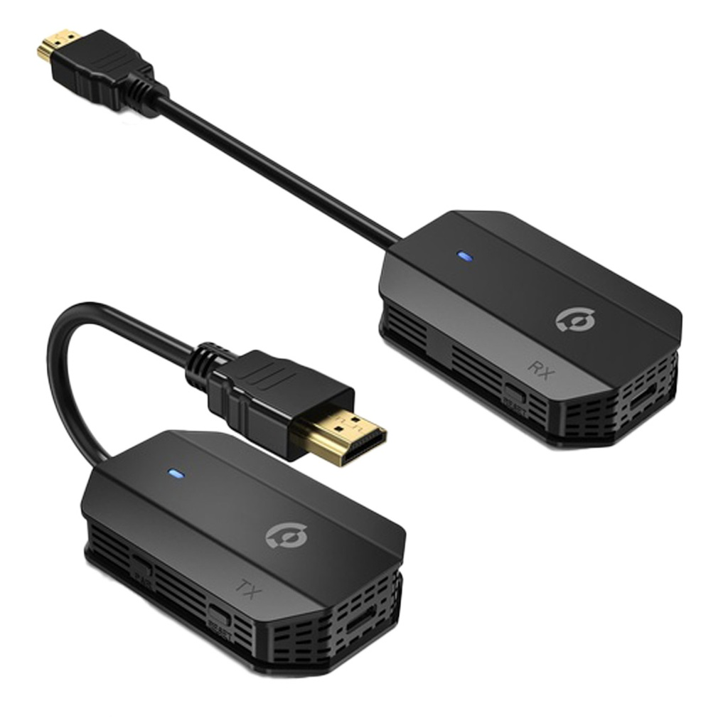 Powerology Wireless HDMI Mirroring Adaptor Pair with USB-C Cable, Full HD 1080P Resolution | PHDMRABK |