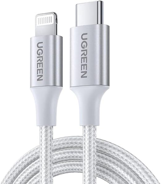 UGREEN Type-C to Lightning 60W Fast Charging Cable - Silver | US304 - (1M-70523/ 2M-70525) |
