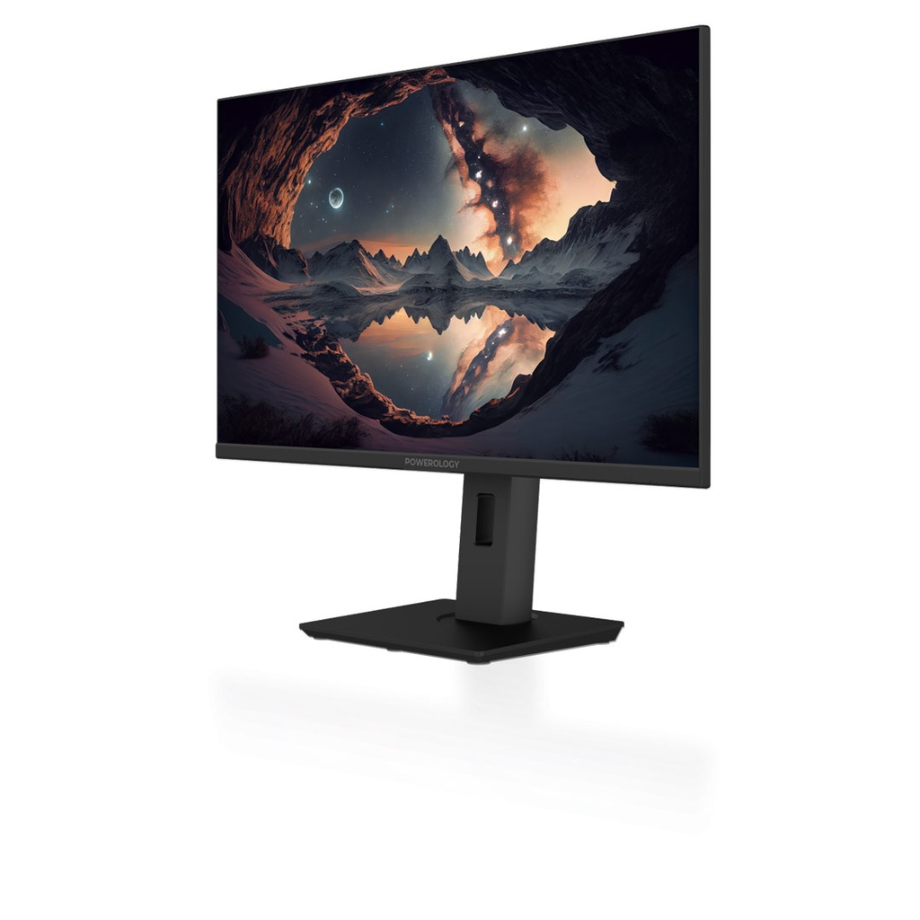 Powerology 27" 4K UHD Office Monitor Adjustable Rotating Stand RGB Light HDR Enhanced Contrast AMD FreeSync Black |P4KOM27BK|