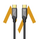 كهرباء: كابل بيانات 7MD بطول 1.5 متر من سبيكة الزنك مع خيوط نسيجية PD 240 واط من Type-C إلى Type-C للشحن السريع |7MD2449|