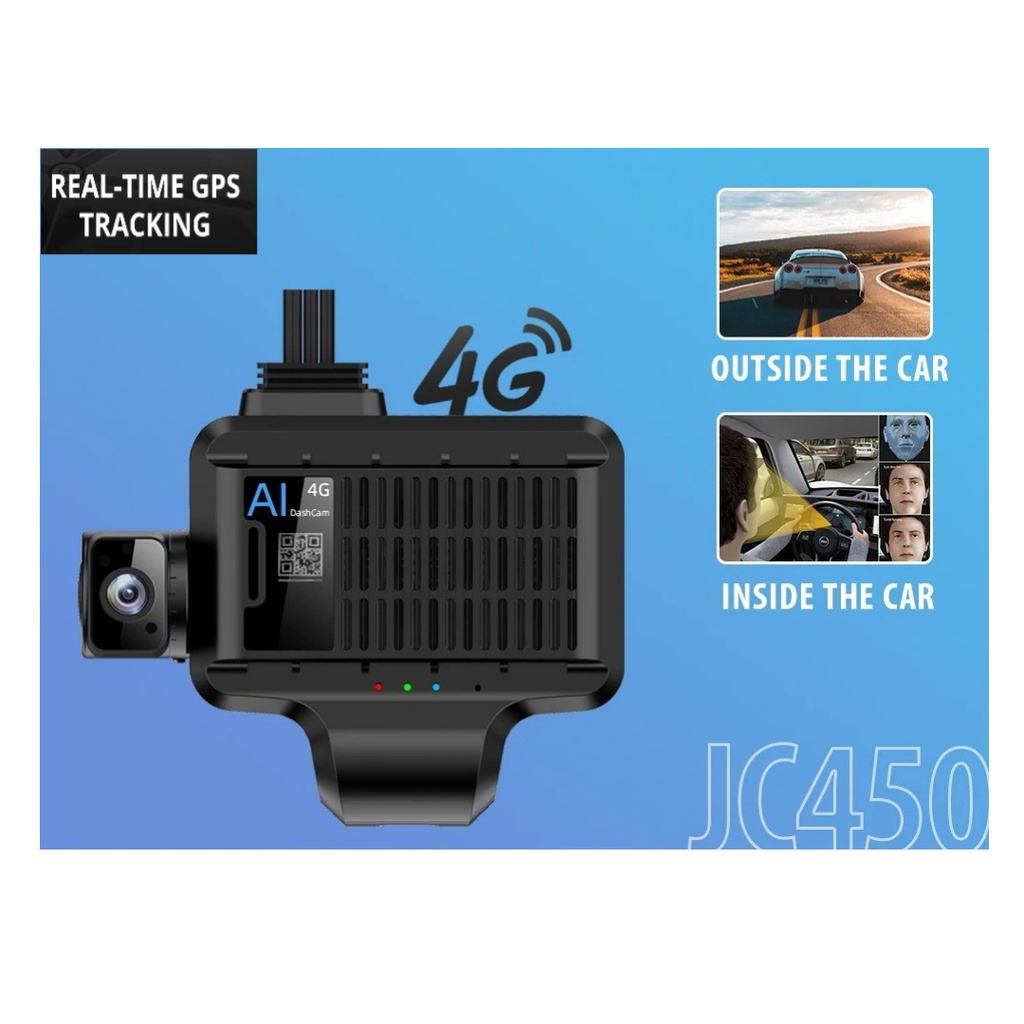 كاميرا داش ذكية Jimi IoT JC450 مدعومة بالذكاء الاصطناعي: فيديو حقيقي بدقة 5 قنوات، مساعدة السائق وتخزين سحابي |JC450|
