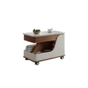 Stylish Movable Solid Wood Coffee Table with Wheels & Lift Top Multifunctional Space-Saving Design Side Table for Living Room |CJ08|
