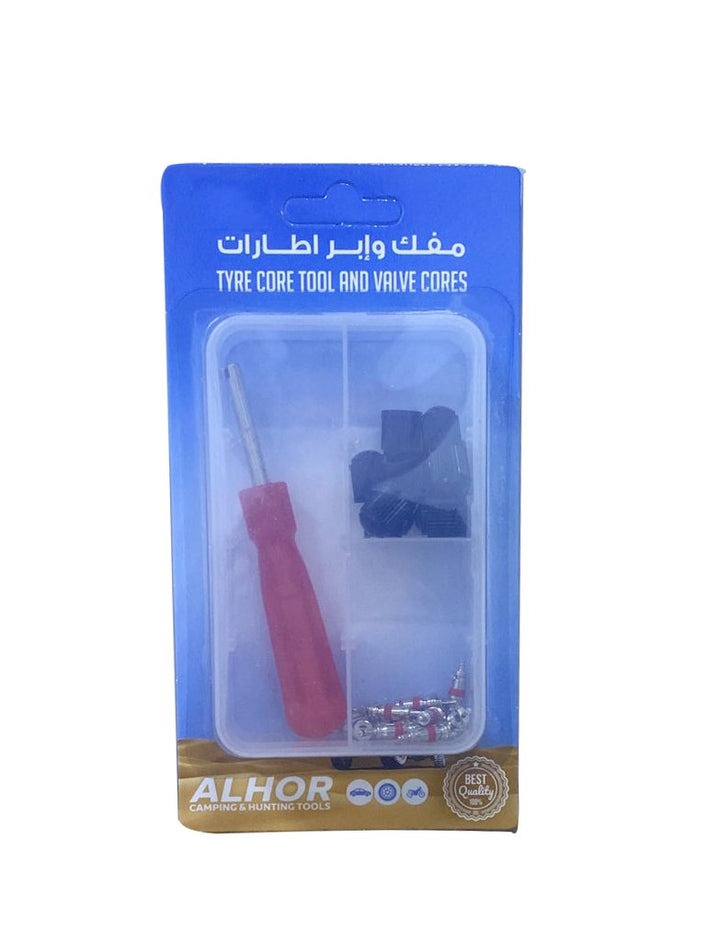 مجموعة أدوات وصمامات إطارات ALHOR مجموعة متينة وفعالة لصيانة الإطارات والإصلاح السريع |HOR-10-004|