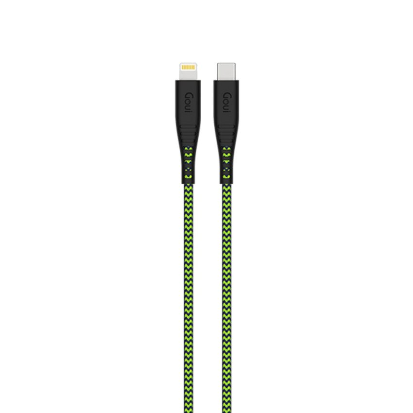 Goui FLEX 3m Lightning to Type-C Cable Extra Flexible Fast Charging Cable - Green |G-NT15- 8PIN-943G|