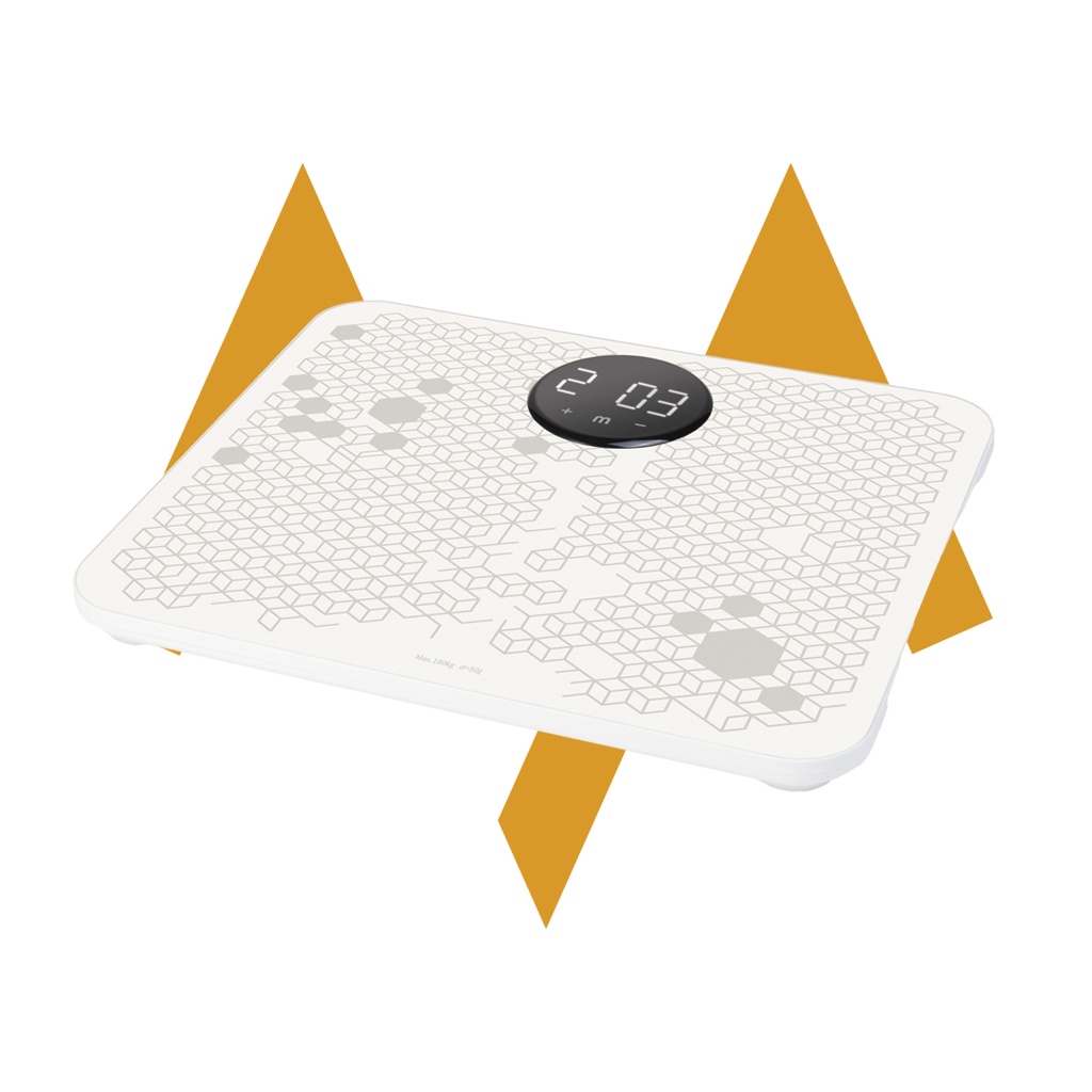 7MD Massage Scale EMS Massage 6 Modes 15 Strengths 396lbs Capacity Soft Leather Surface & LED Display |7MD2457|