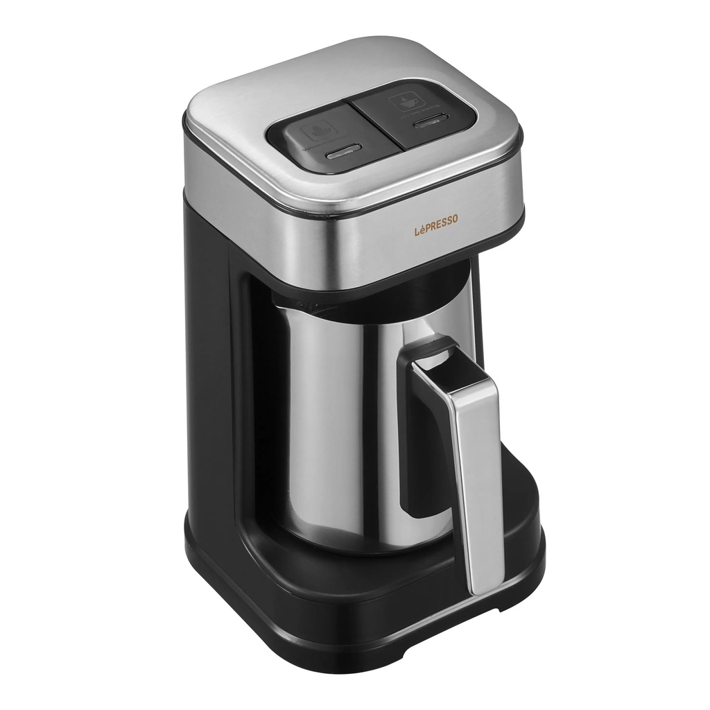 LePresso Türk Coffee Maker Dual Mode 4 Cup 250ML Capacity Stainless Steel Mug 3 Minute Brewing Anti Overflow & Over Heat Protection |LP025||LPCFFM0025|