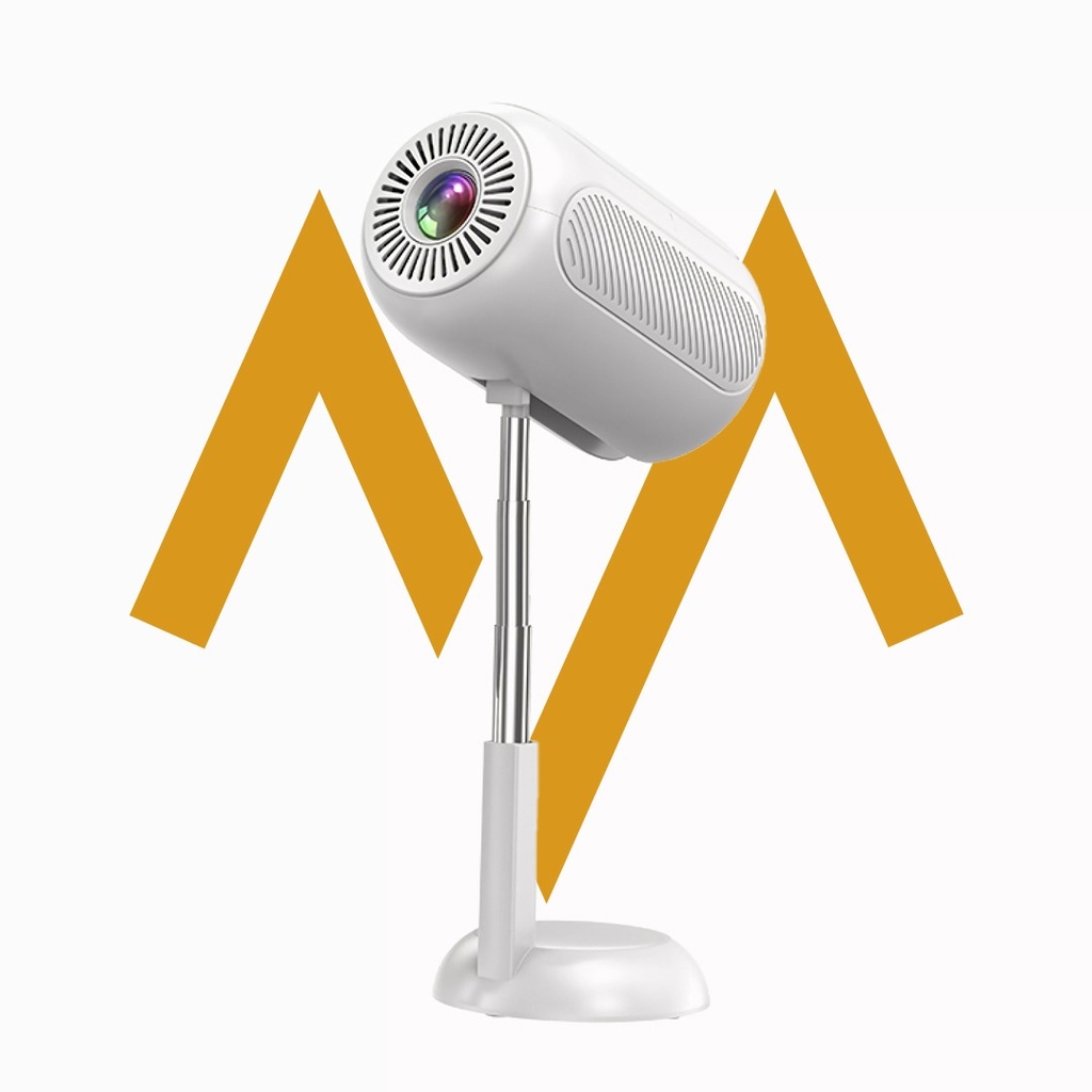 نور: بروجكتور 7MD بخاصية العرض اللاسلكي والسلكي 240 لومن ANSI طاقة 42 واط تشغيل بدقة 4K صوت HiFi مكبر صوت مدمج تصميم محمول حامل مخفي | 7MD2499 |