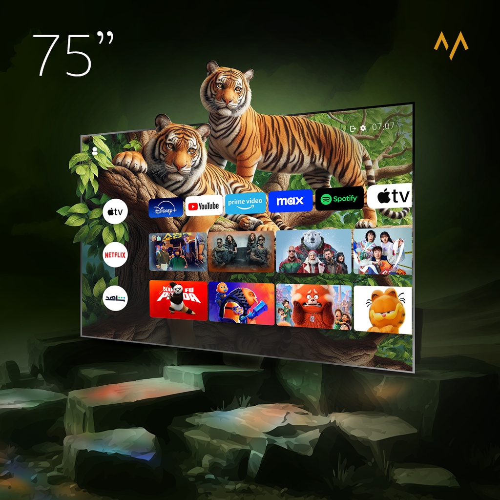 7MD 75 Inch 4K UHD QLED Smart TV 144 Hz Refresh Rate Android 11 HDR10+ Dolby Audio Google Assistant WiFi & Bluetooth