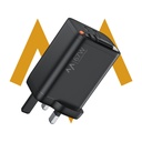 7MD 67W GaN Fast Charger Built in Retractable Type C Cable 3 Ports Simultaneous Charging UK Plug Ultra Fast Charging for Laptops Phones and Tablets |7MD2493|
