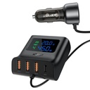 Acefast Fast IN Car Charger Splitter 138W 2 USB C 4 USB A Ports Digital Display Smart Charging for Phones Tablets Laptops |B11|