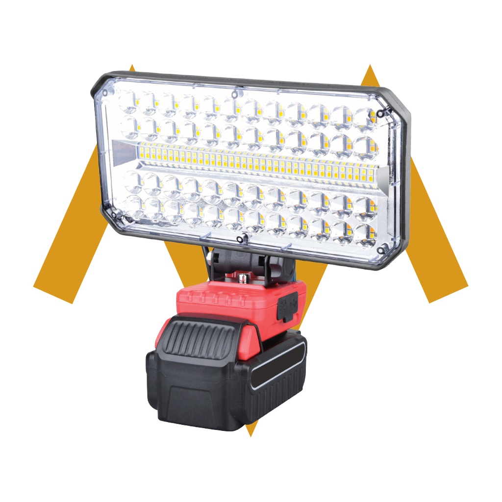 7MD High Power Work Light Flood Lighting 4200 Lumens Warm and White Lighting Type C Charging Battery Indicator Removal Battery Pack