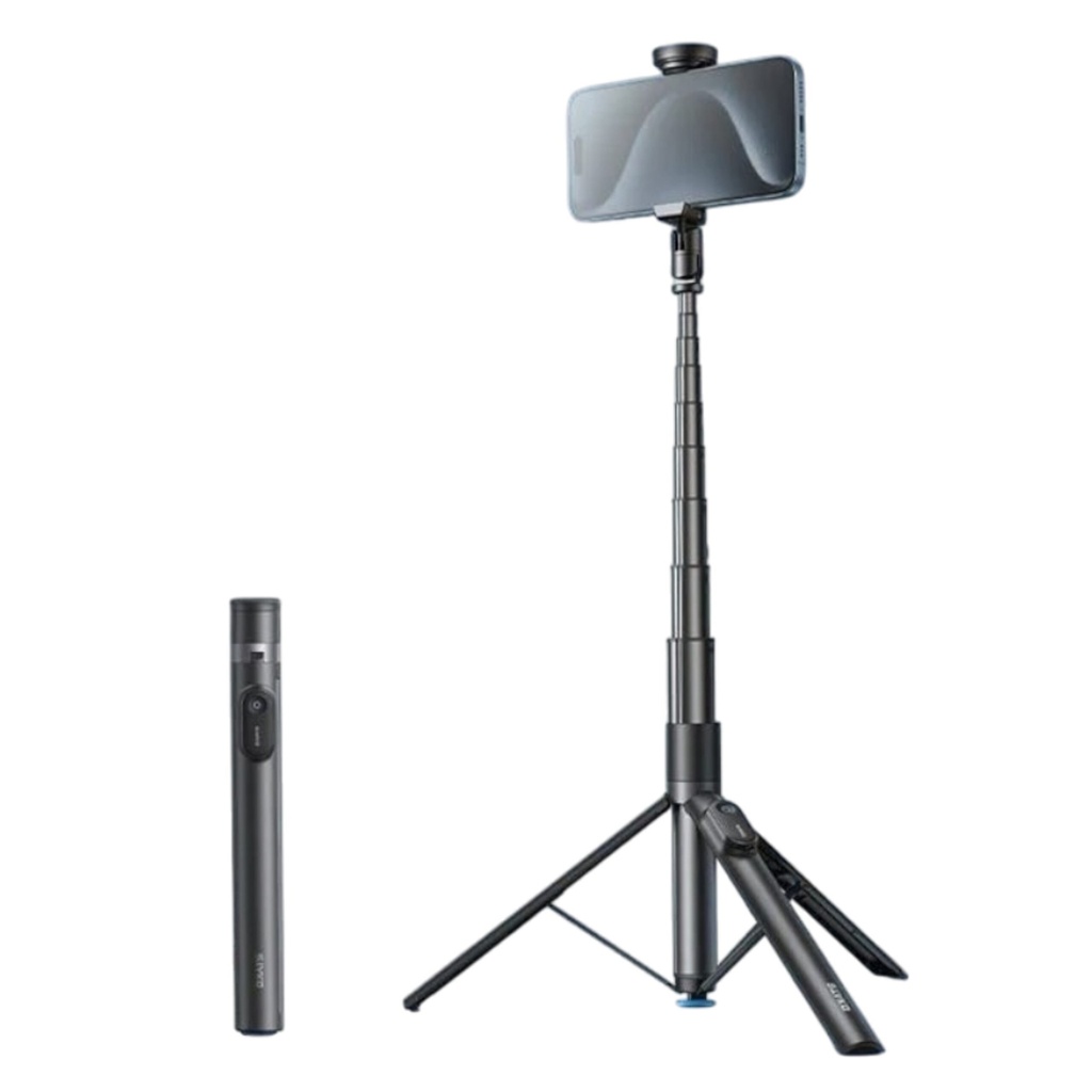 RTAKO Integrated Selfie Stick Bluetooth Tripod with 720° Rotation and Auto Opening Tripod for Travel Live Streaming and Videos |RZP001-AB226|