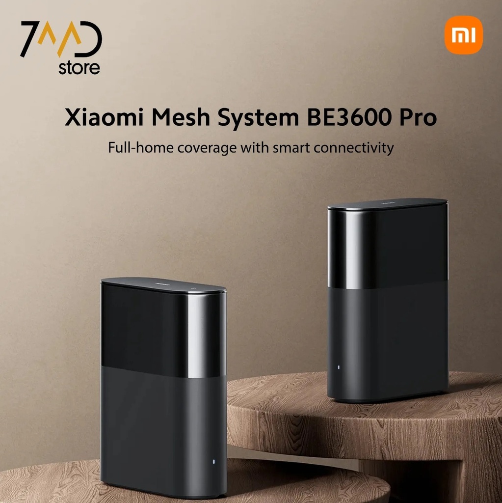 جهاز راوتر شاومي Xiaomi Mesh WiFi System BE3600 Pro مزدوج النطاق مع تقنية NFC وبلوتوث Mesh ومنفذ إيثرنت بسرعة 2.5 جيجابت (قطعة واحدة)