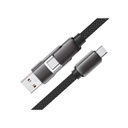 كابل الشحن السريع ونقل البيانات ACEFAST Acewire Pro USB-A USB-C إلى USB-C بقدرة 60 واط بطول 1.2 متر ومصنوع من سبائك الزنك ومضفر بالنايلون ويدعم PD60W وUSB 2.0 |C13-04|