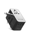 فيشة تحويل عالمية مناسبة للسفر بقوة 70 واط من راف باور | 5 في 1 مع كابل USB-C مدمج | متوافق في 190 دولة | شحن سريع PD |م: RP-PC1061 | 