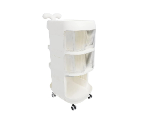 عربة متنقلة لمستلزمات الأطفال من AMOR TINY  – تنظيم متعدد الطبقات للحفاضات وزجاجات الرضاعة بأربع عجلات