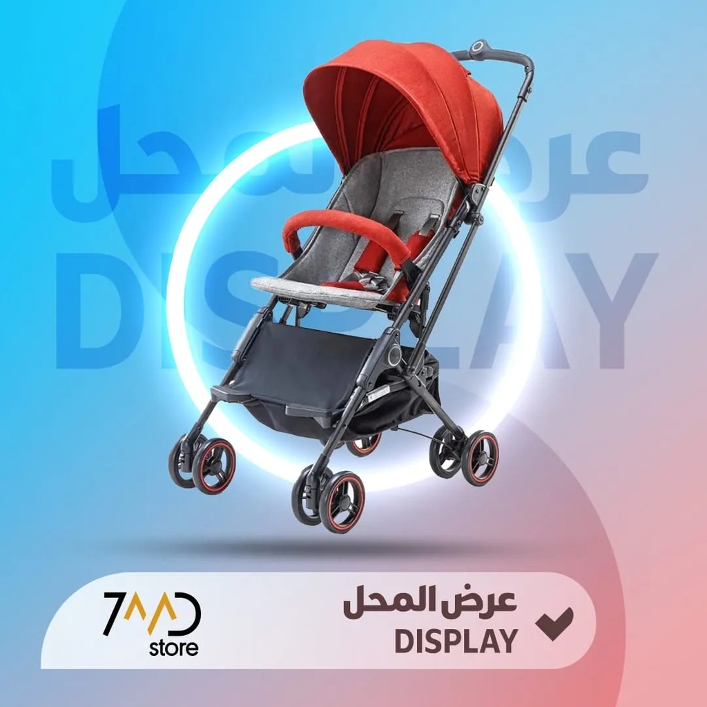 🚨 منتج مستخدم للعرض 🚨 عربة أطفال محمولة وخفيفة الوزن من شاومي Mijia – قابلة للطي – تصميم مرتفع للرؤية مع نظام امتصاص الصدمات 🚨 بدون كرتون 🚨 